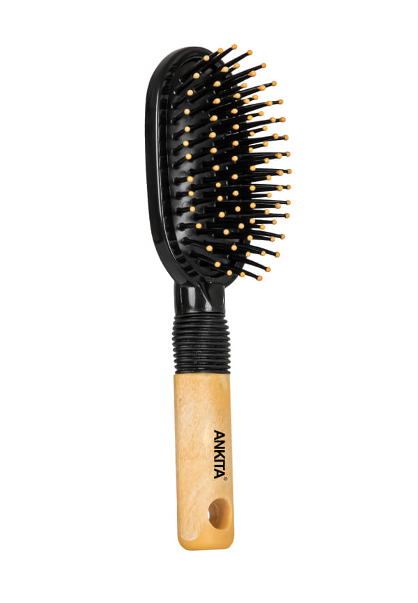 Mini Flat Hair Brush with Nylon Bristle, Travel Friendly