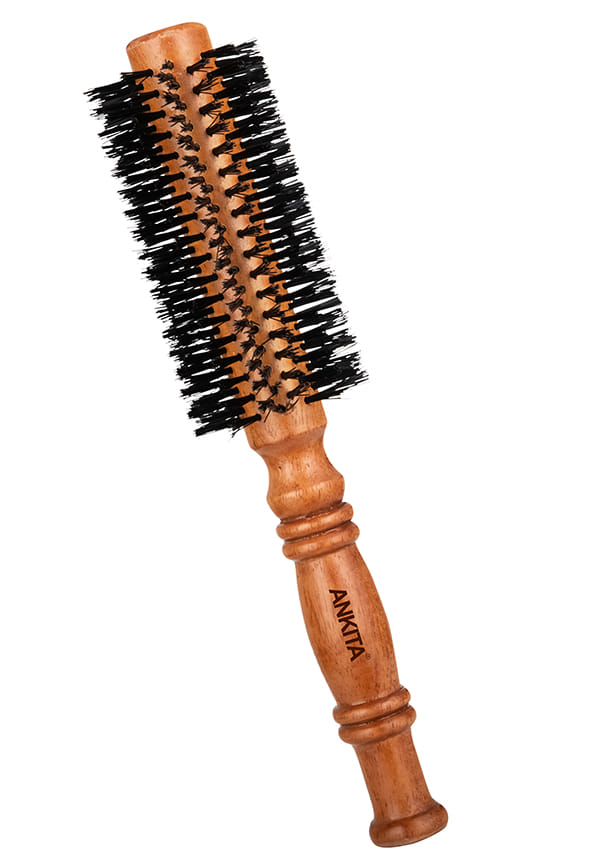 Round Wooden Hair Brush with Nylon Bristles |Hair Brush With Quality and Flexible Bristles