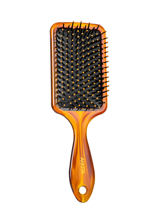 Flat Mini Paddle Hair Brush, Shell Color