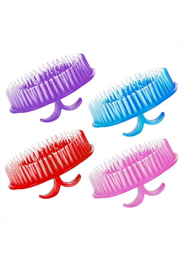 Hand Grip Round Comb & Scalp Massager | Small Round Hair Comb Shampoo Brush Scalp Massage