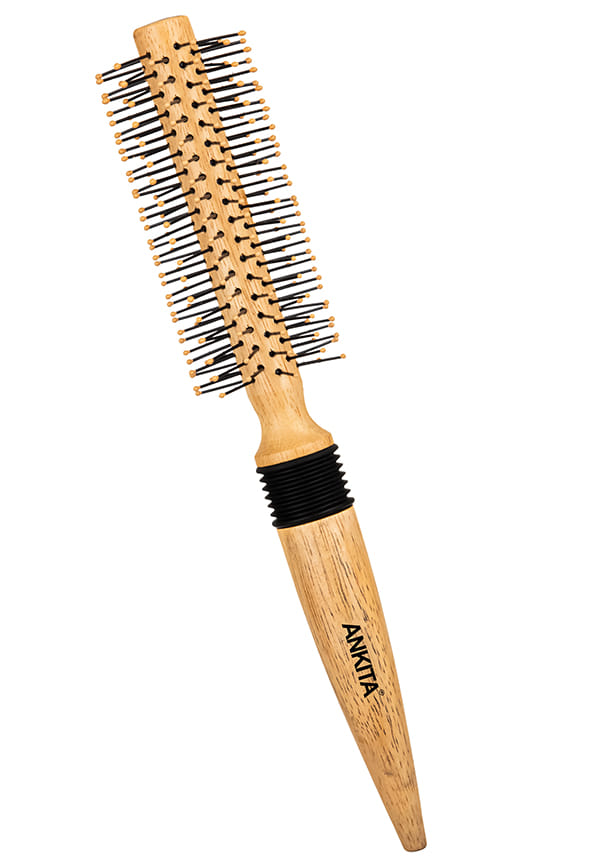 Round Wooden Hair Brush with Nylon Bristle|Hair Brush With Quality and Flexible Bristles