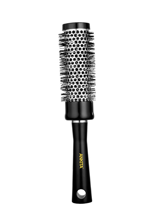 Professional Round Brush for Blow Drying with Natural Boar Bristle