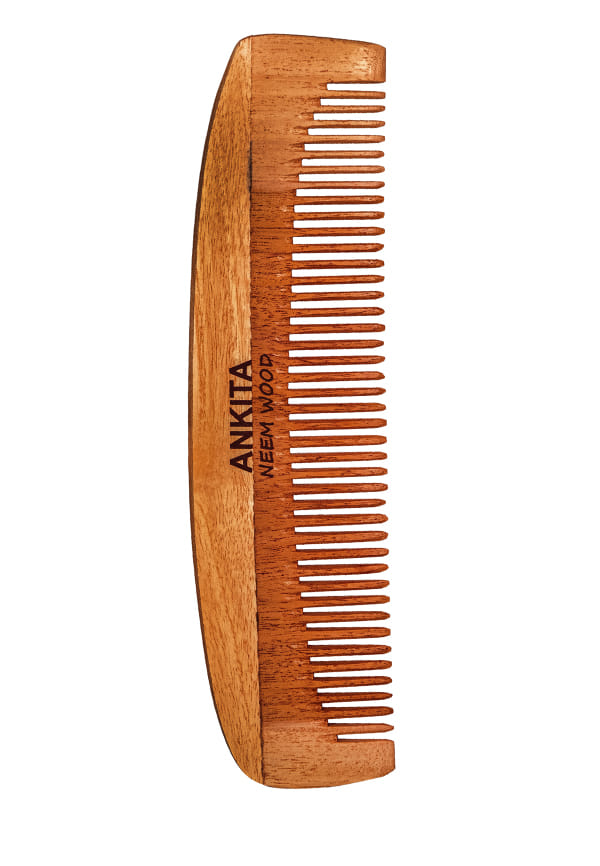 Neem Wooden Comb|Treated with Herbal Oils For Multi-Actions