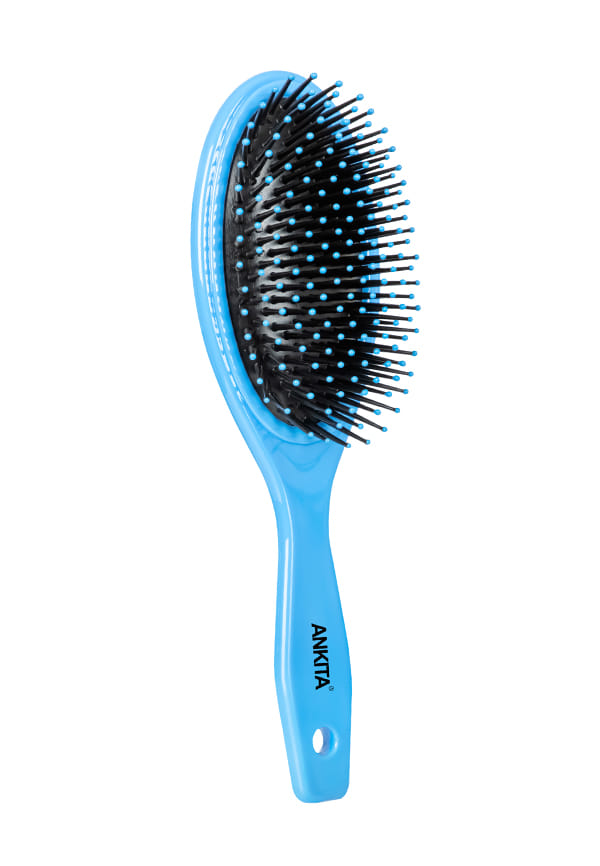 Flat Hair Brush with Strong and Flexible Nylon Bristles