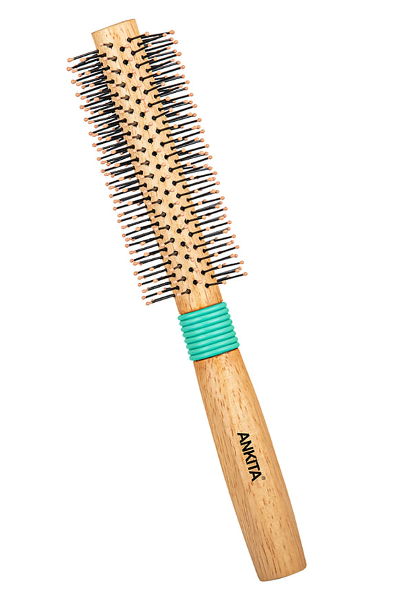 Round Wooden Hair Brush with Nylon Bristle|Hair Brush With Quality and Flexible Bristles