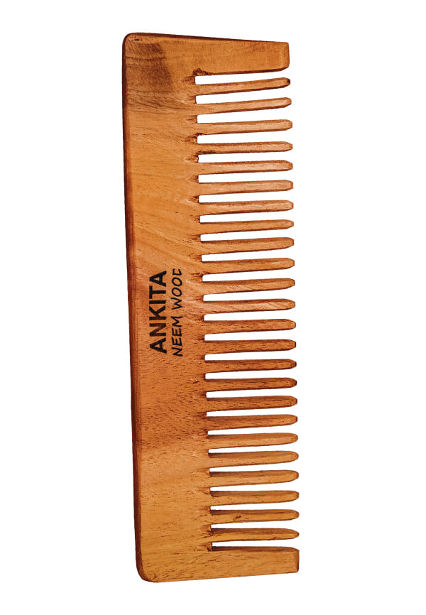 Neem Wooden Comb|Treated with Herbal Oils For Multi-Actions