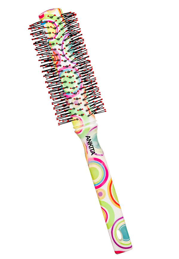 Printed Round Hair Brush with Nylon Bristle|Hair Brush With Quality and Flexible Bristles