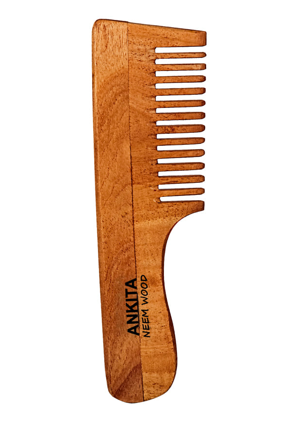 Neem Wooden Comb|Treated with Herbal Oils For Multi-Actions