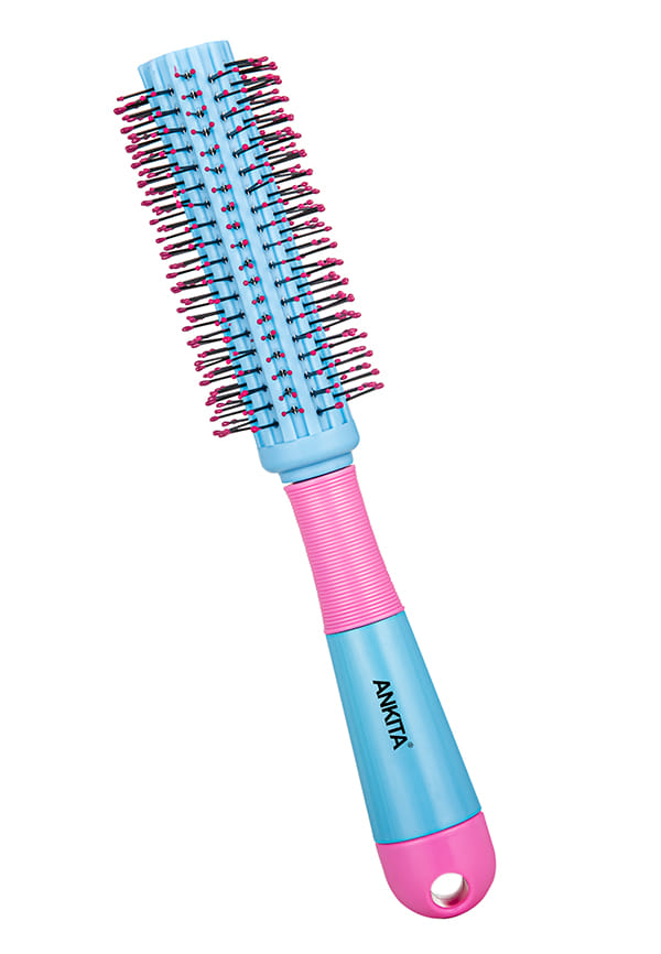 Round Hair Brush with Nylon Bristle|Hair Brush with Strong and Flexible soft Bristles