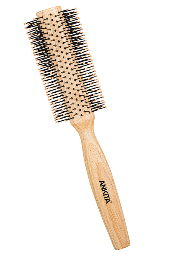 Round Wooden Hair Brush with Nylon Bristle|Hair Brush With Quality and Flexible Bristles