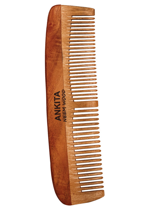 Neem Wooden Comb|Treated with Herbal Oils For Multi-Actions