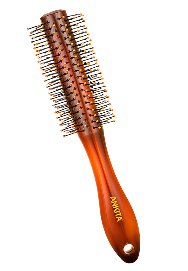 Round Hair Brush with Nylon Bristle|Hair Brush with Strong and Flexible soft Bristles