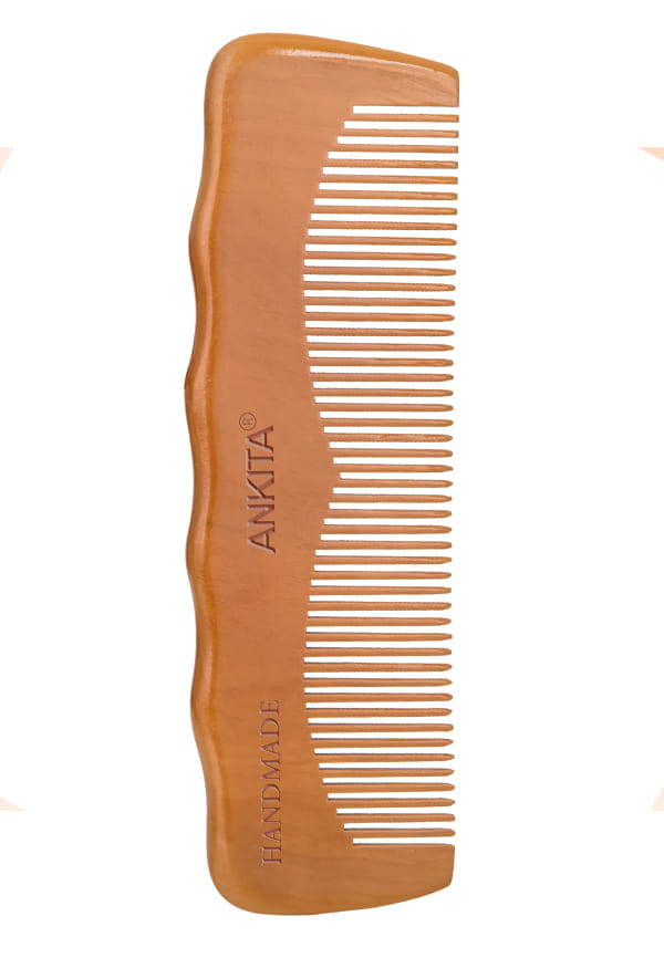 Wooden Handmade Hair Combs|No Static Hair Comb With Rounded Handle