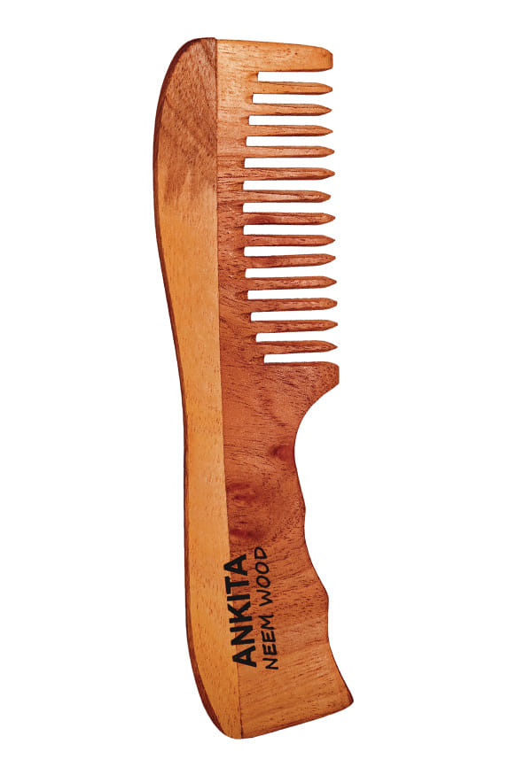Neem Wooden Comb|Treated with Herbal Oils For Multi-Actions