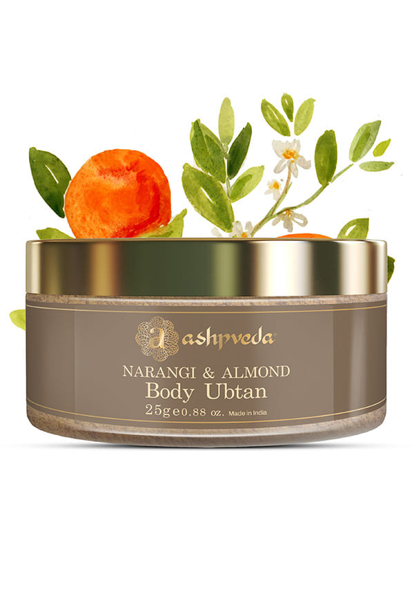 Narangi and Almond Exfoliating Body Ubtan Powder, Herbal Ubtan For Face and Body - Cleansing Toning & Silky Smooth Skin and Pores Minimising (65 gm)