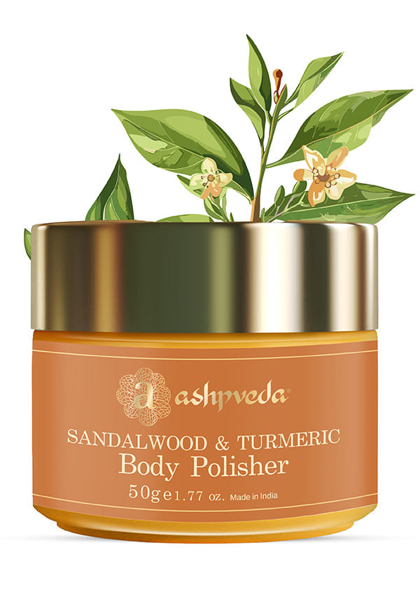 Ayurvedic Sandalwood and Turmeric Body Polisher for Deep Moisturizing, Tan Removal | Body Scrub, Body Butter | All Skin Type (200 gm)