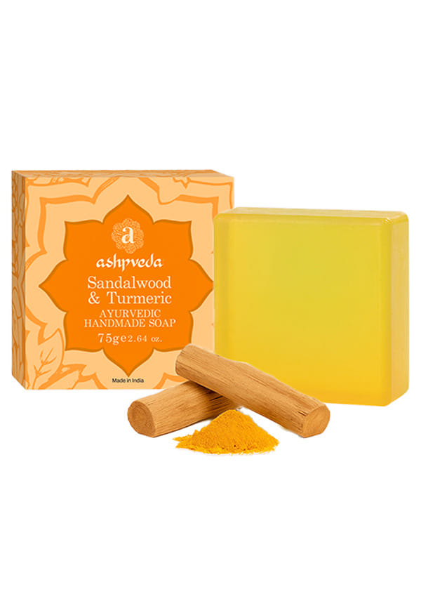 Sandalwood and Turmeric Soap for Bath | Ayurvedic Handmade Natural Scented Premium Bathing Soap for Glowing & Moisturizing Skin (75 gm)