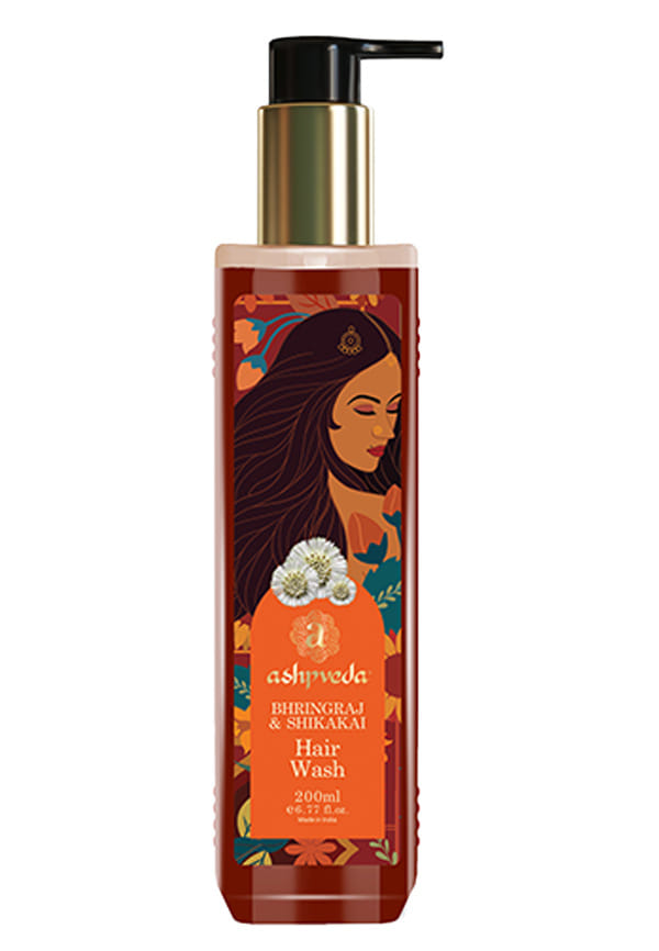 Bhringraj and Shikakai Anti Hair Fall Hair Wash Shampoo - Sulphate and Paraben Free Natural and Ayurvedic Shampoo (200ml)