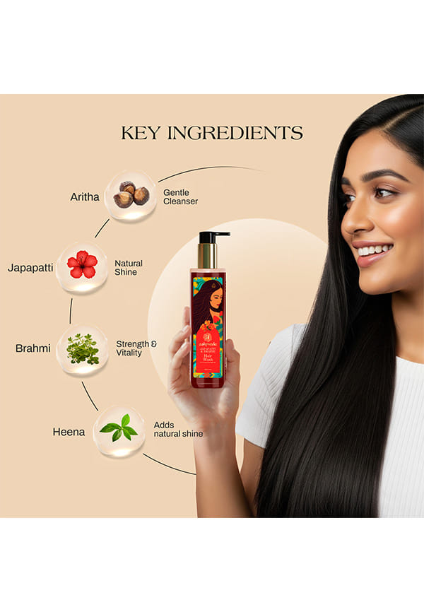 Japapatti & Brahmi Hair Wash for Dry Scalp & Damaged Hair Repair (200 ml) – thumbnail 4