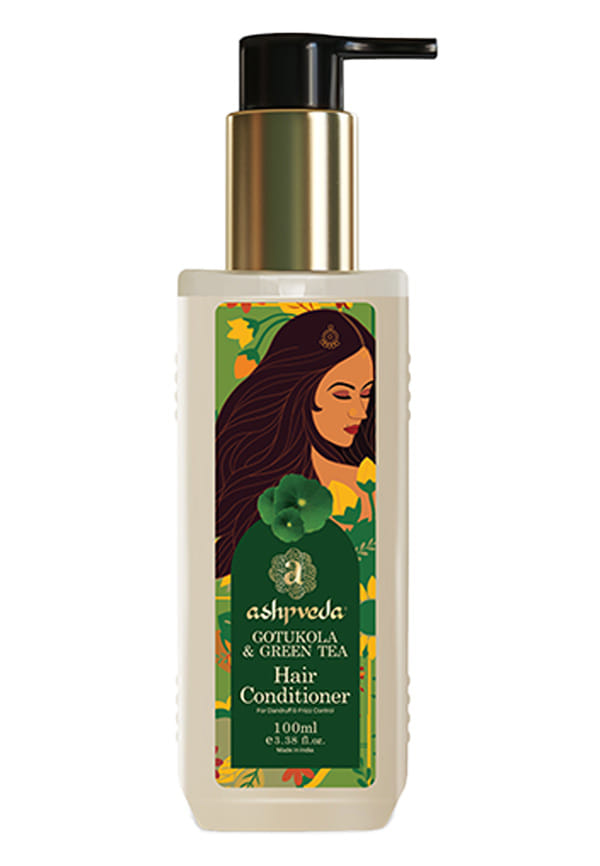 Gotu Kola & Green Tea Hair Conditioner - Nourishing, Moisturizing Ayurvedic Formula - Promotes Healthy, Silky-Smooth Hair - Natural Ingredients for Dandruff & Frizz Control (200 ml)