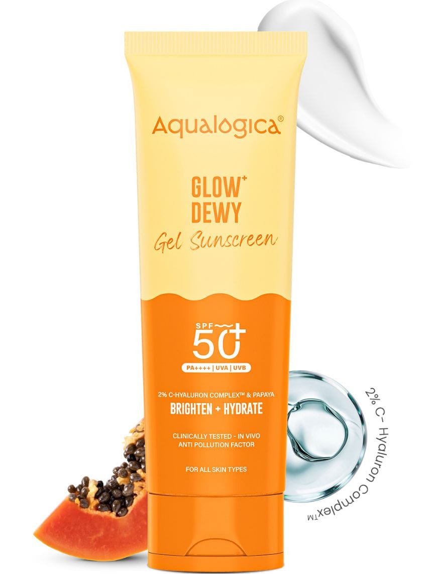 Glow+ Dewy Sunscreen SPF 50 PA++++ with Papaya & Vitamin C Glow+ Dewy Sunscreen SPF 50 PA++++ with Papaya & Vitamin C