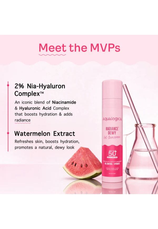 Radiance+ Dewy Sunscreen SPF 50 PA+++ | With Watermelon & Niacinamide – thumbnail 3
