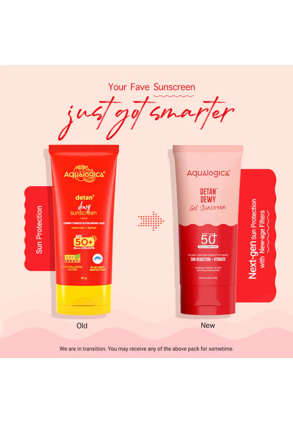 Detan+ Dewy Sunscreen with SPF 50+ & PA++++ with Cherry Tomato & Hyaluronic Acid – thumbnail 2