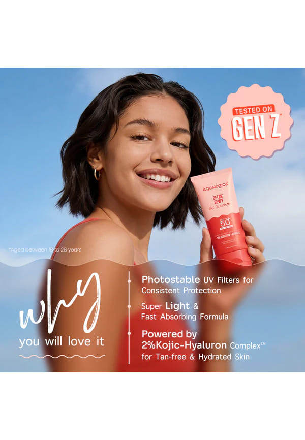 Detan+ Dewy Sunscreen with SPF 50+ & PA++++ with Cherry Tomato & Hyaluronic Acid – thumbnail 3