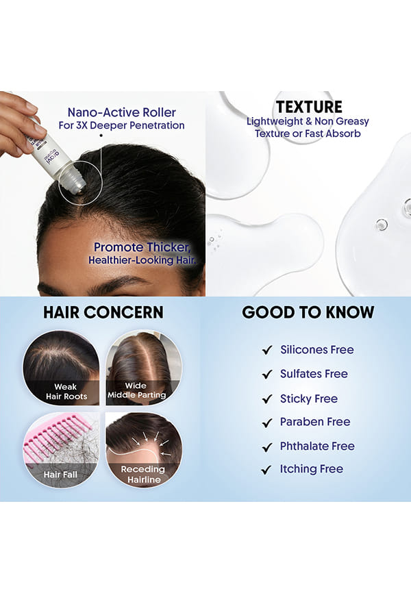 Nano Active Hair Growth Serum Roll On - 4% Rosemary & 3% Redensyl For Boost Hair Growth – thumbnail 4