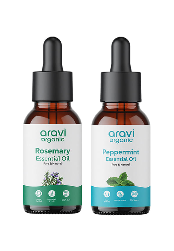 Rosemary & Peppermint Essential Oil Pack-Pack Of 2