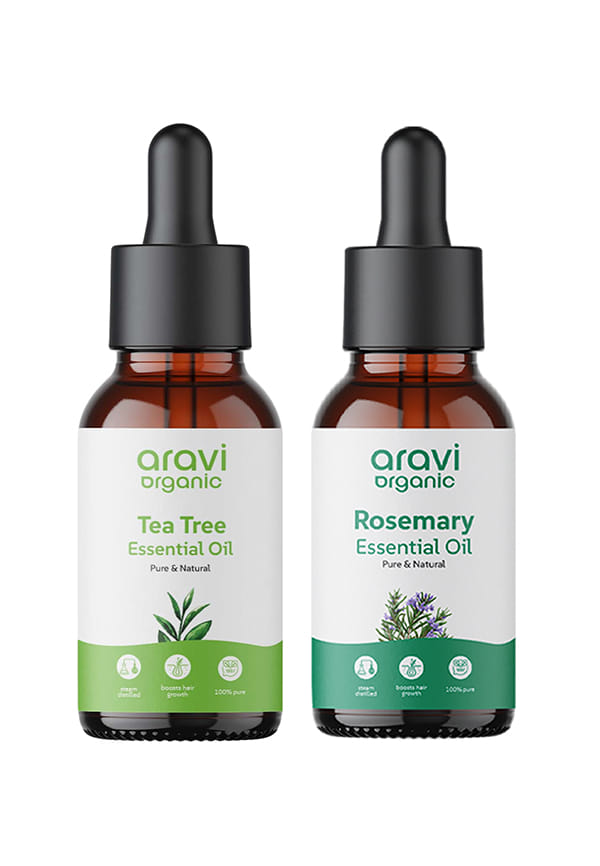 Tea Tree & Rosemary Essential Oil Pack-Pack Of 2