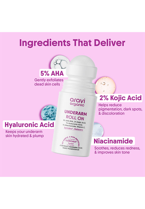 Brightening Underarm Roll On for Women & Men - Dark Underarm Pigmentation & Odour Control – thumbnail 5