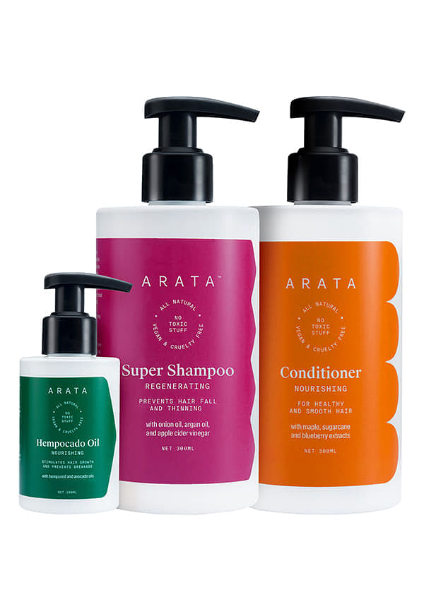 Intensive Hair Fall Control Kit With 5 In 1 Anti-Hairfall Super Shampoo Conditioner & Hempocado Hair Oil