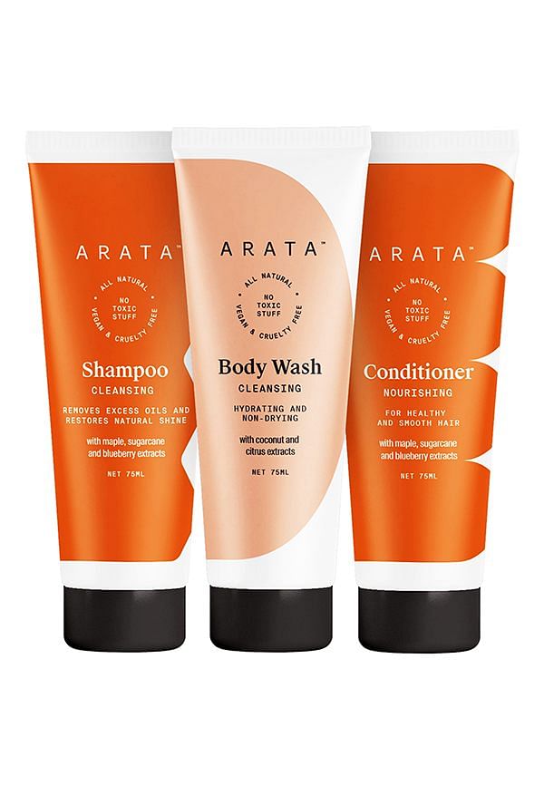 Natural Shower Power Set For Women & Men With Cleansing Shampoo Body Wash & Hair Conditioner