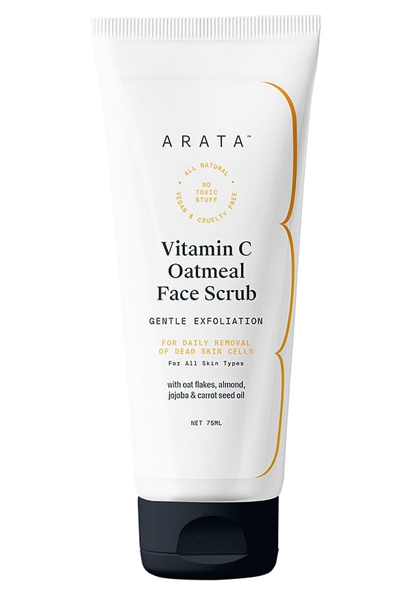 Vitamin C Oatmeal Face Scrub With Jojoba, Almond & Carrot Seed Oil