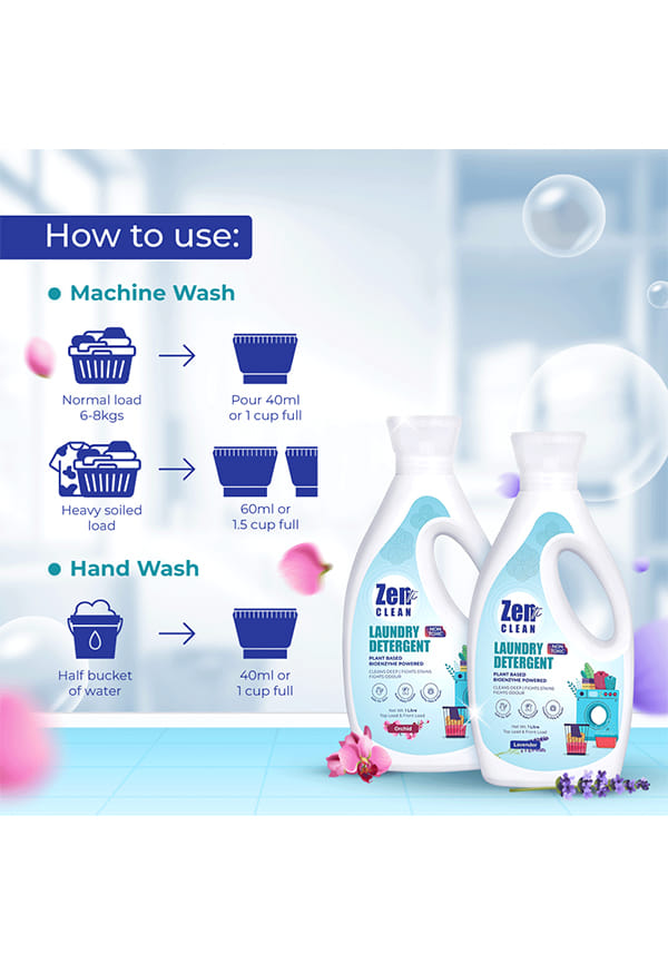 ZentiClean™ Natural Laundry Detergent - Lavender – thumbnail 3