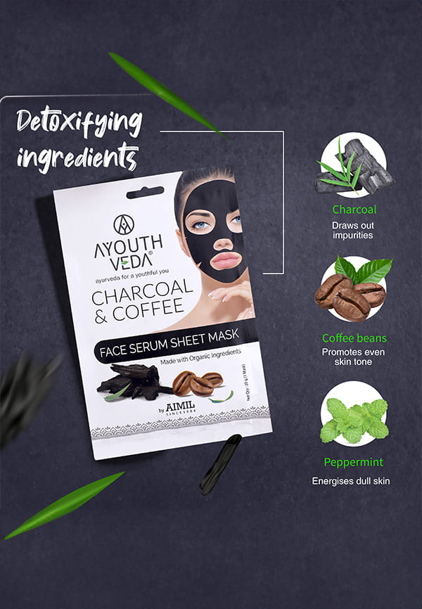 Charcoal & Coffee Face Serum Sheet Mask – thumbnail 4