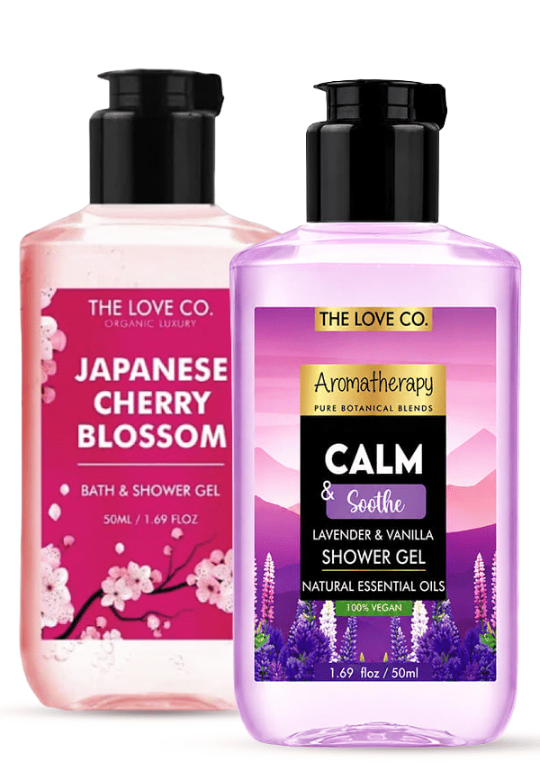 Japanese Cherry Blossom Bath & Shower Gel and Lavender Shower Gel Combo Japanese Cherry Blossom Bath & Shower Gel and Lavender Shower Gel Combo
