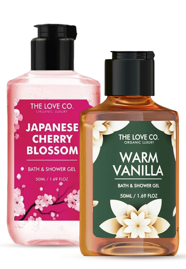 Japanese Cherry Blossom Bath & Shower Gel and Warm Vanilla Bath & Shower Gel Combo Japanese Cherry Blossom Bath & Shower Gel and Warm Vanilla Bath & Shower Gel Combo