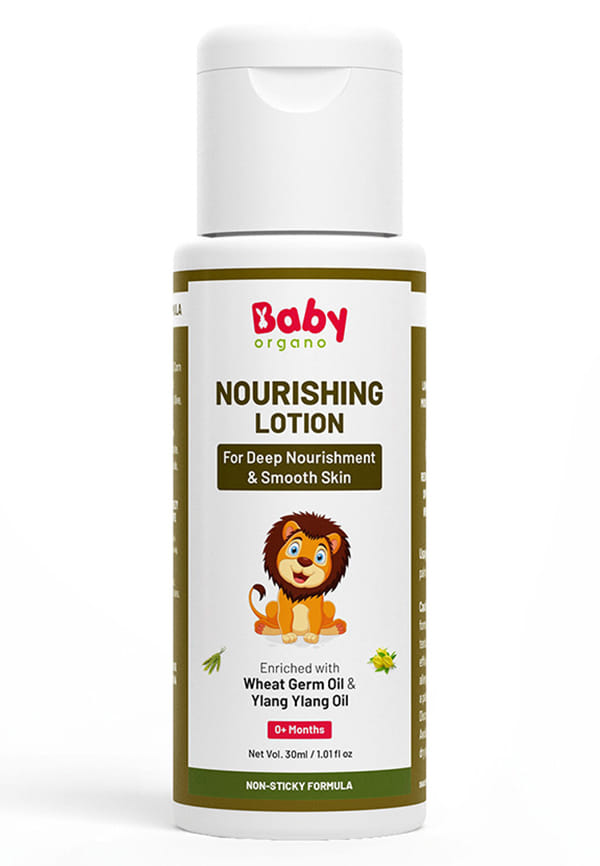 Non-Sticky and Nourishing Ayurvedic Baby Lotion with Wheat Germ Oil and Aloevera (200 ml)