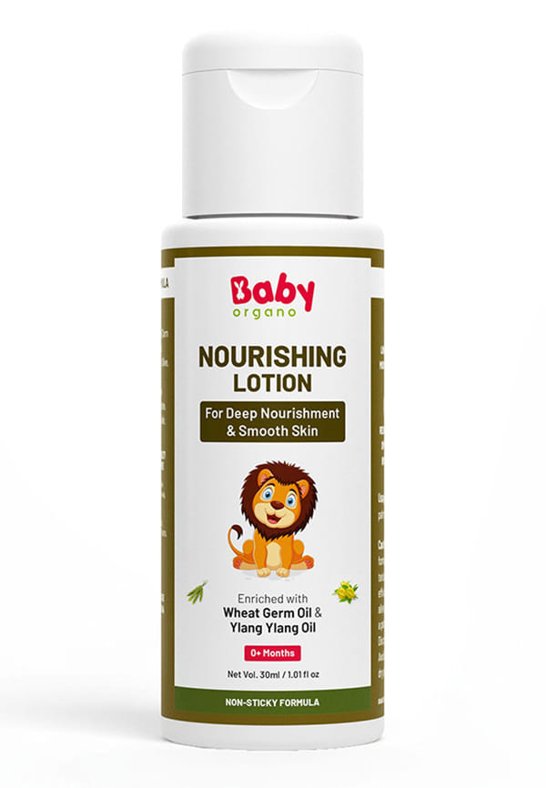 Non-Sticky and Nourishing Ayurvedic Baby Lotion with Wheat Germ Oil and Aloevera (200 ml)