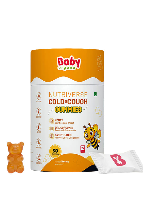 Nutriverse Cold and Cough Gummies | For Cold and Cough Relief | 2+ Years