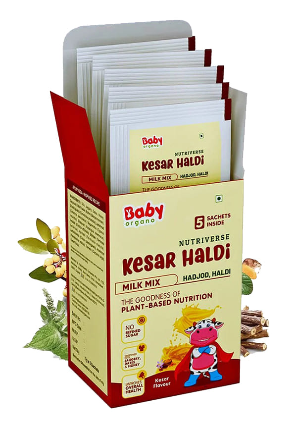 Nutriverse Kesar Haldi Milk Mix 300gm for 2-6 Years Kids | Kesar Milk (300 g)