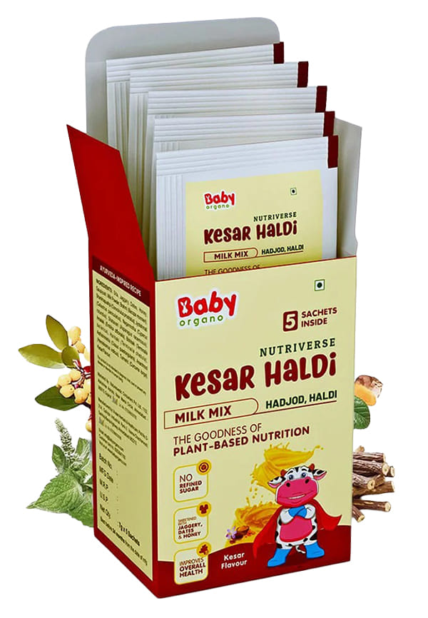 Nutriverse Kesar Haldi Milk Mix 300gm for 2-6 Years Kids | Kesar Milk (300 g)