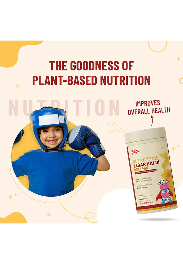 Nutriverse Kesar Haldi Milk Mix 300gm for 2-6 Years Kids | Kesar Milk (300 g) – thumbnail 3