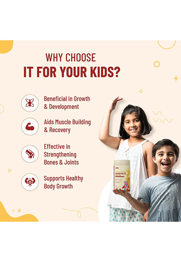 Nutriverse Kesar Haldi Milk Mix 300gm for 2-6 Years Kids | Kesar Milk (300 g) – thumbnail 4