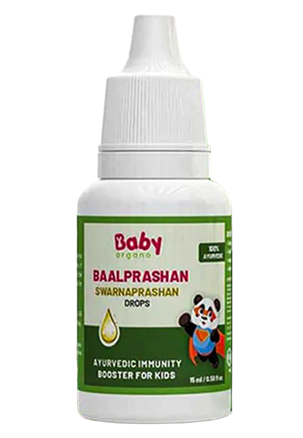 Baalprashan Swarnaprashan Drops with 24K Gold Bhasma | Natural Immunity Booster, Memory & Brain Development, and Physical Growth (0-15 Years)