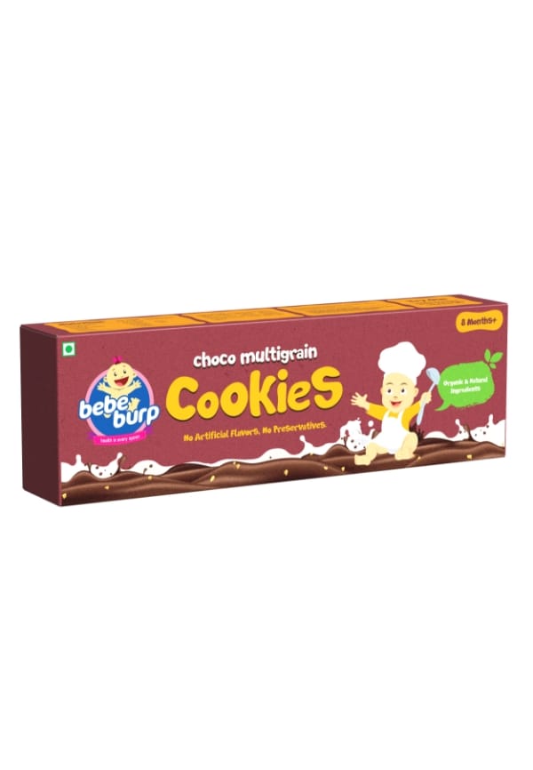 Organic Baby Food Choco Multigrain Cookies - 150 gm