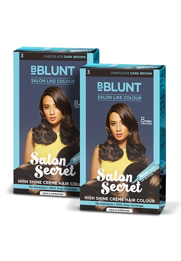 Salon Secret High Shine Crème Hair Colour - Chocolate Dark Brown - Pack of 2