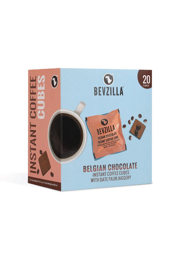 Instant Coffee Cubes Pack with Organic Date Palm Jaggery (Belgian Chocolate)